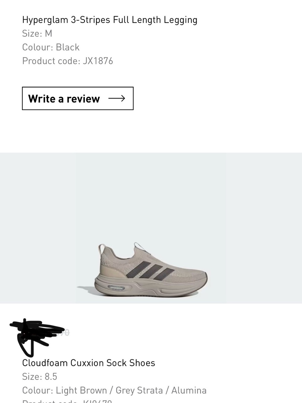 adidas Cloudfoam Cuxxion Slip-On Sneakers — Light Brown & Grey